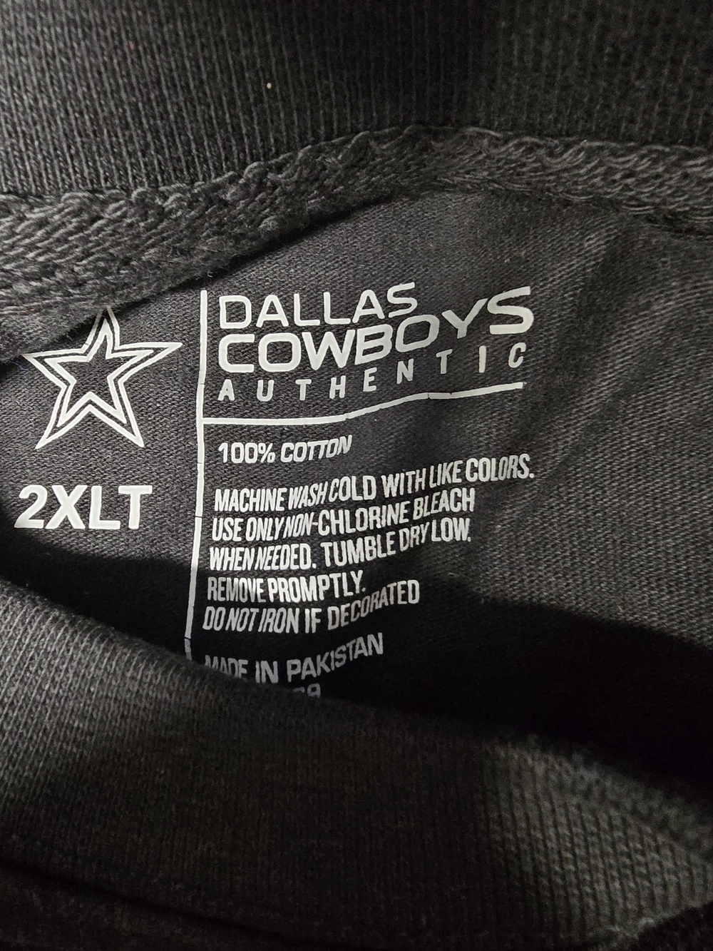 Dallas Cowboys Authentic Apparel Long Sleeve Shirt 2XLT Black NFL NWT Big & Tall - Picture 4 of 5
